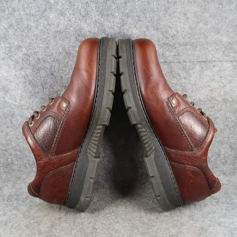 Hush Puppies Shoes Mens 10.5 EW Derby Oxford Leather Dress Work Lug Sole Brown